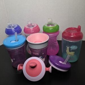Sippy Cup Bundle - 5 Nuby Cups, 1 Dr Brown Cup